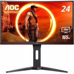 AOC C24G1A 24" 165Hz Curved Frameless Gaming Monitor, FHD