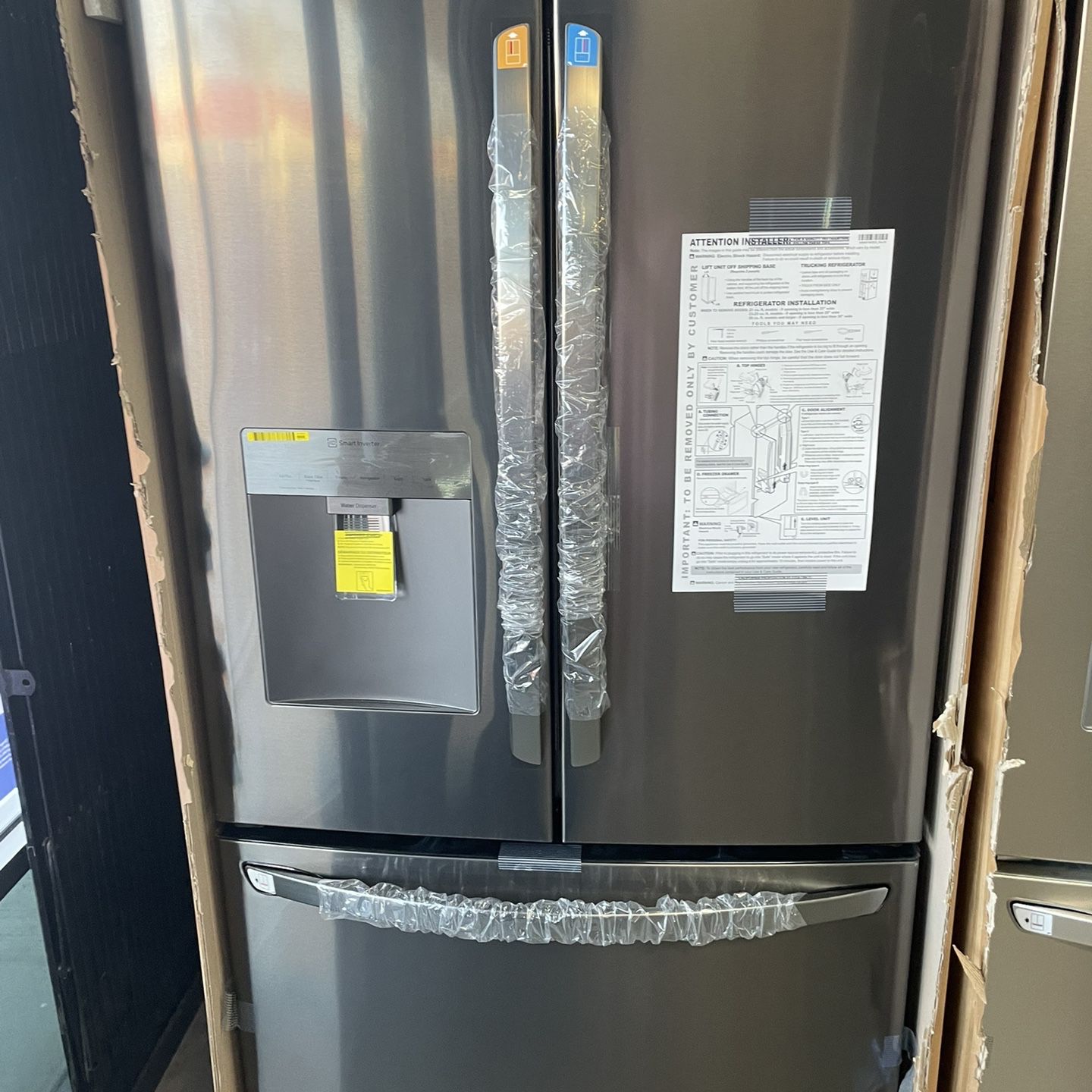 LG French Door Refrigerator w/ Water & Ice- Black Stainless