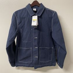 Nike Life Chore Barn Coat Mens Small Blue Navy Canvas Button Down Unlined Workwear Men’s Size Small - Runs Big Like Medium See 2 Last Photo