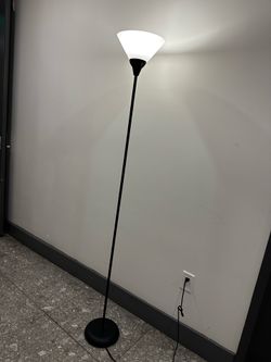 Torchiere Floor Lamp Black - 3 way switch