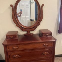 Set Of Two Cherrywood Dressers Vintage Davis Cabinet Company