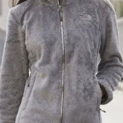 The North Face Women’s Medium OSITO Fitted Fleece Full Zipper Jacket Gray