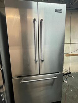 Viking 3 Door Stainless Steel Fridge
