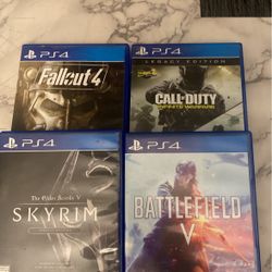 Call Of Duty Modern Warfare Battlefield V Skyrim Fallout 4 PS4 Games