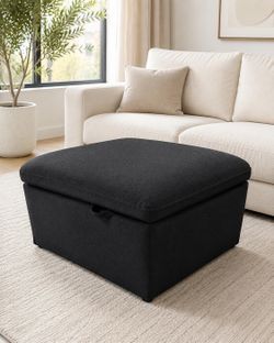 Brand New Black Storage Ottoman – $39.99