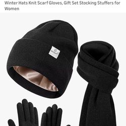 Brand New Winter Hats Scarf Gloves Set 
