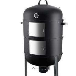 20 INCH Charcoal Vertical Smoker Grill With Adjustable Vents 