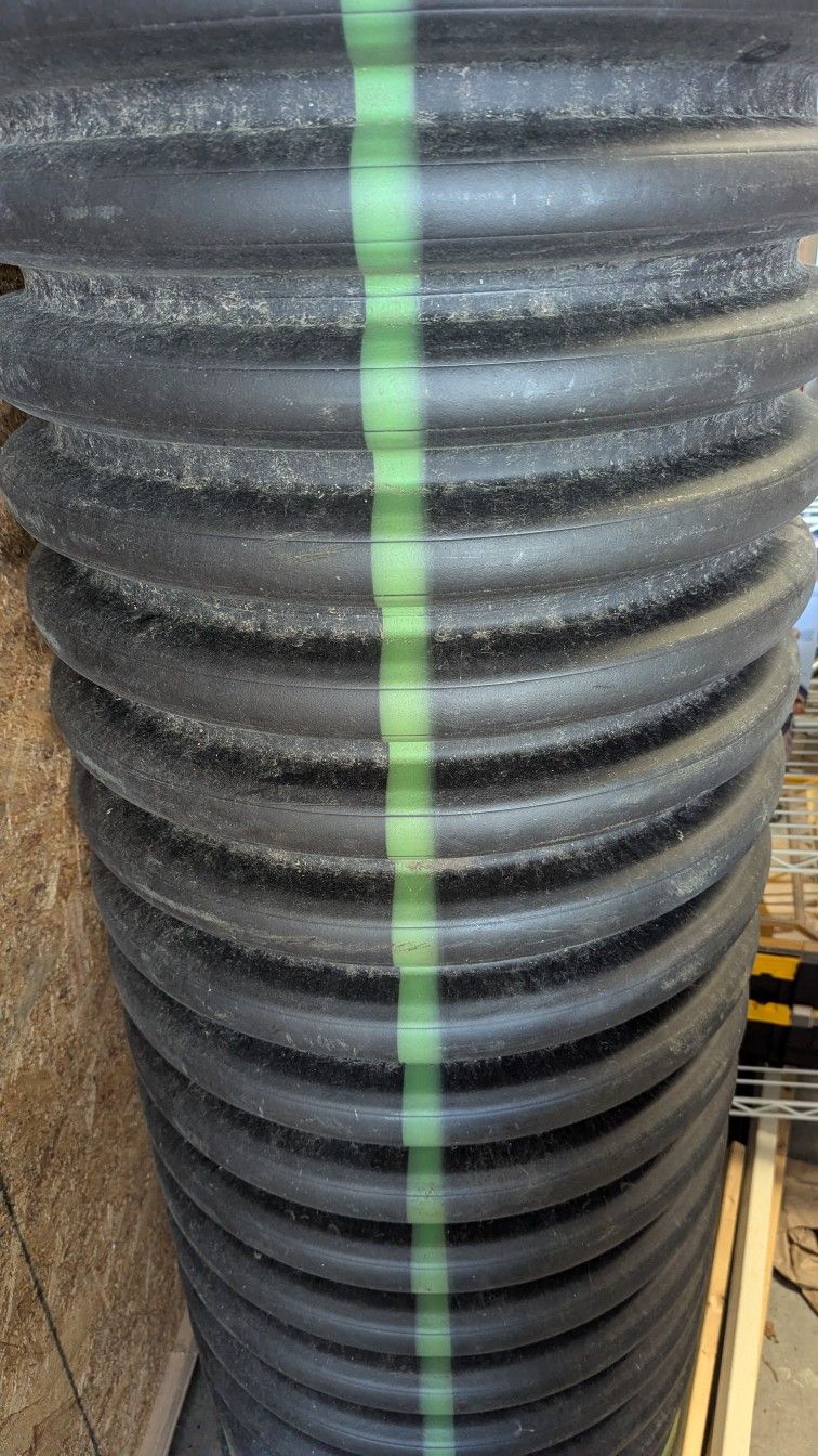 Corrugated drain pipe double walled 20-in by 6 ft