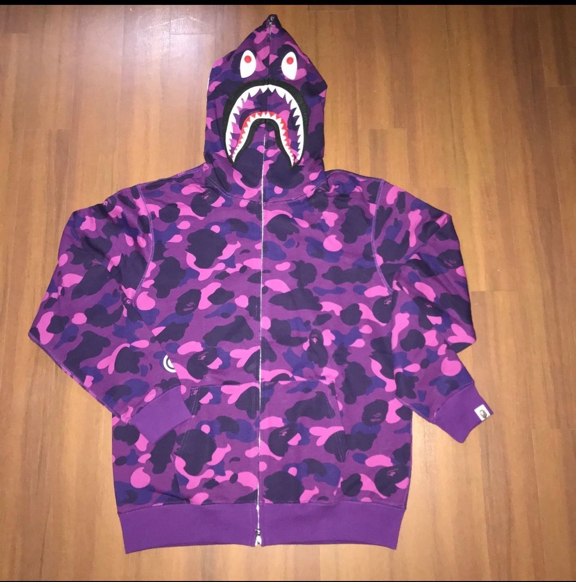 purple bape hoodie