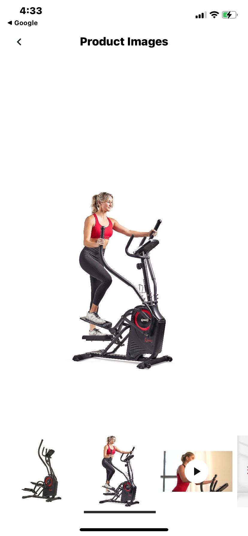 Sunny Health Fitness Premium Cardio Climber Stepper Elliptical