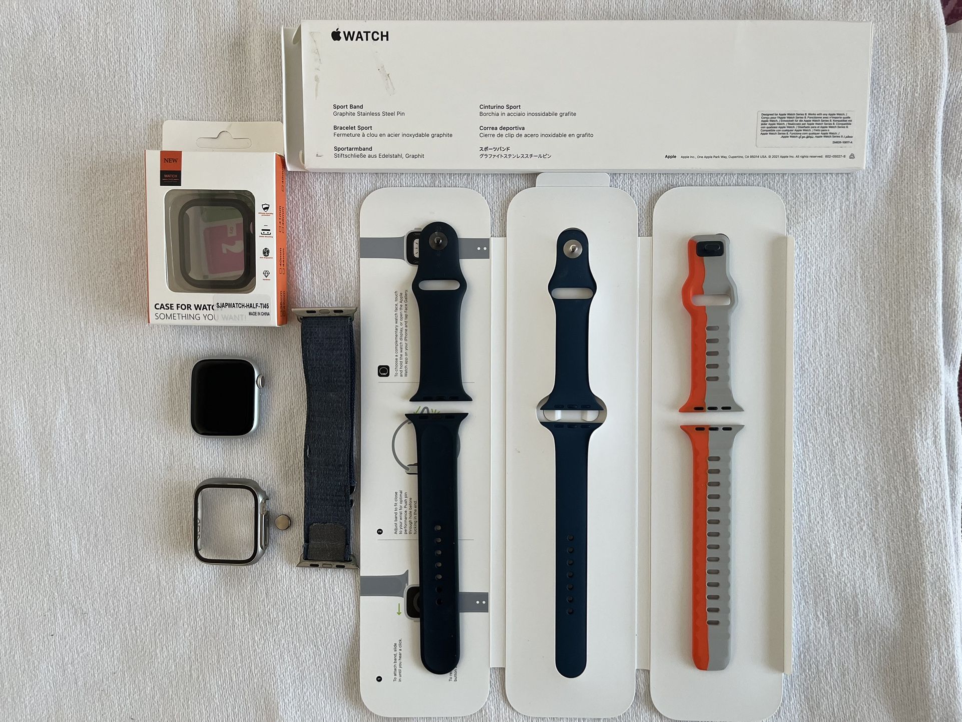 Apple Watch Series 9 (45mm, GPS + LTE) – Like New + Accessories Bundle! 