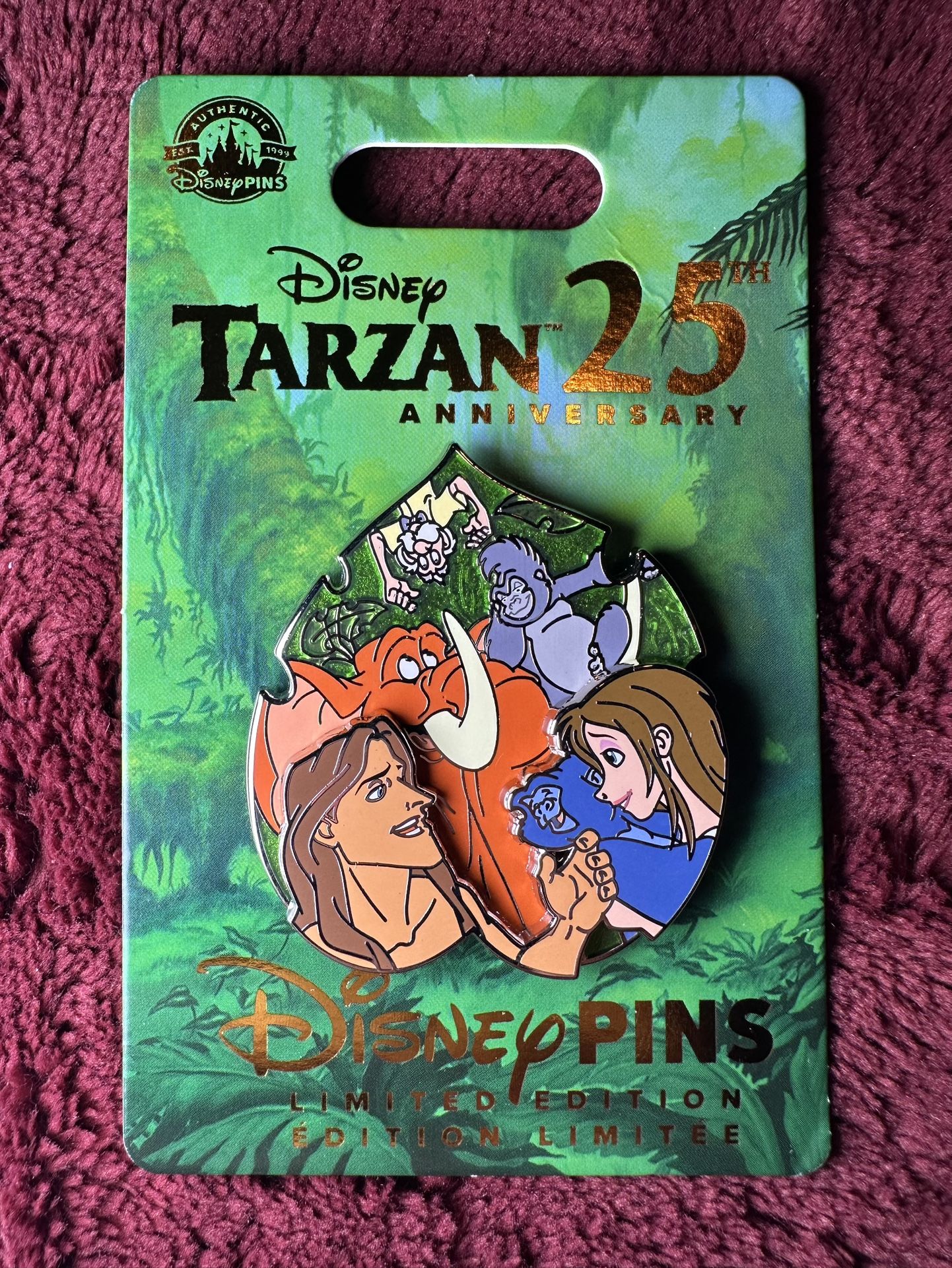 2024 Disney Parks Tarzan 25th Anniversary Jane Terk Tantor Professor Pin LE 4000