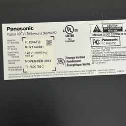 Panasonic 65 Inch Plasma HDTV