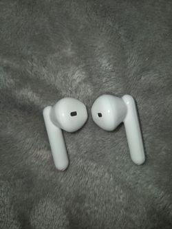 White Wireless Earbuds Pair