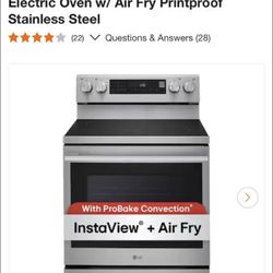 Estufa Eléctrica Con Horno convencional Y De Aire 