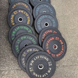 Rubber Bumper Plates 350lbs Total