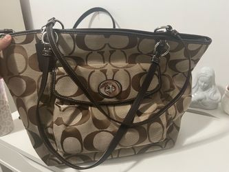 Vintage Coach canvas tote bag
