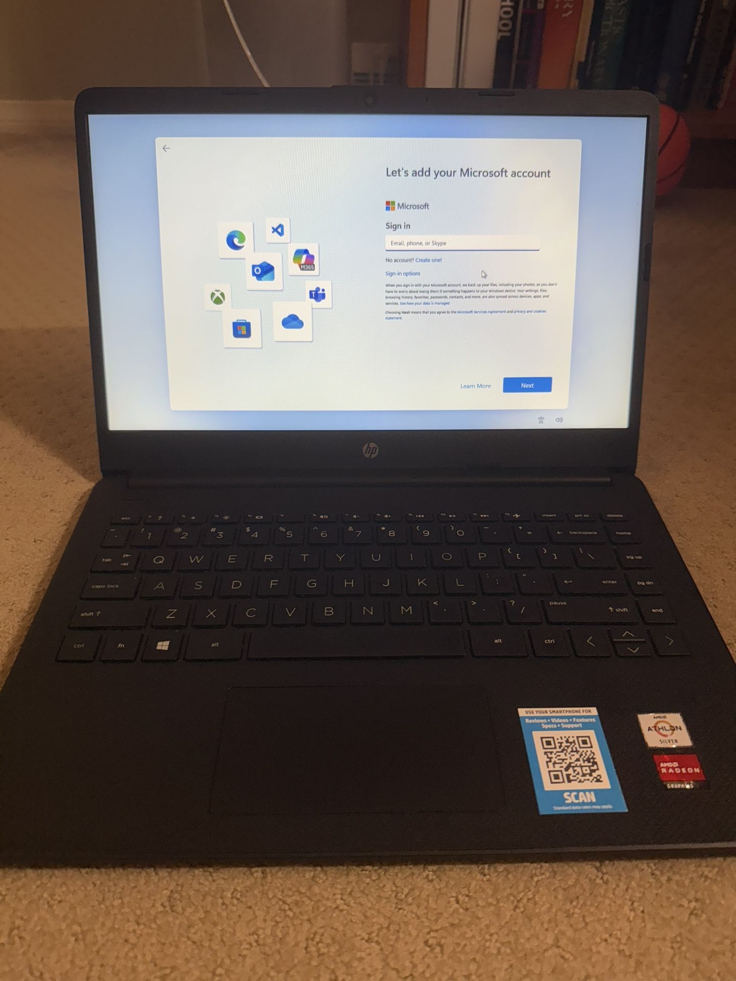 HP - 14" Laptop - AMD Athlon Silver 3050U- 4GB Memory - 128GB SSD - WiFi-Bluetooth- Jet Black