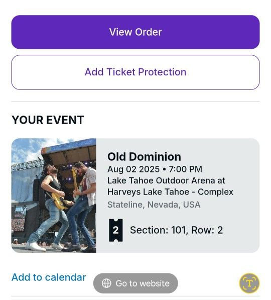 2 Tickets To Old Dominion