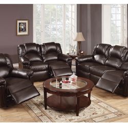 Brown Motion Sofa Set 
