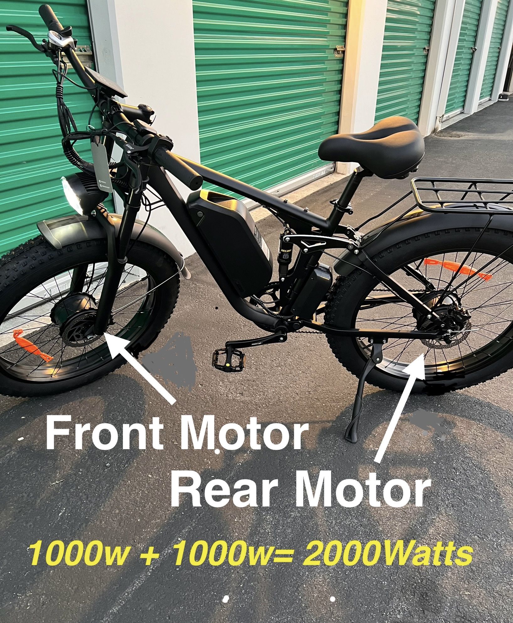 Dual Motor(2x1000W=2000W Total) Electric Ebike, Mountain...