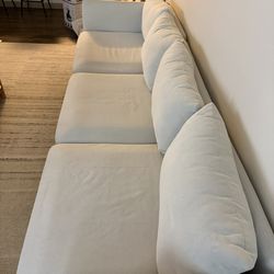 Long White couch - 9.5ft or 113” OBO