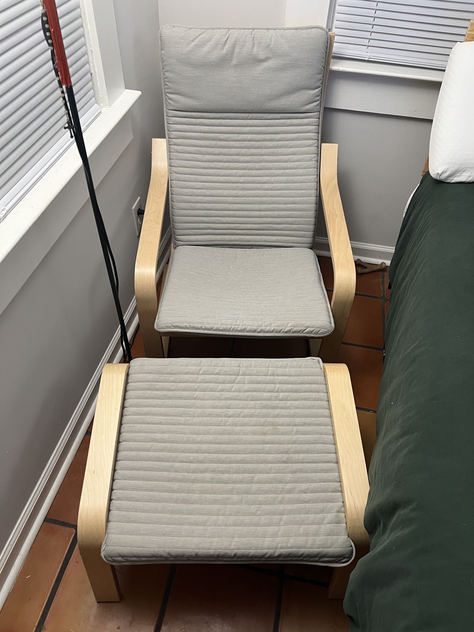 Reading Chair And Ottoman Set