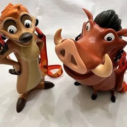 Disney Parks Animal Kingdom Timon Sipper & Pumbaa  Popcorn Bucket SET