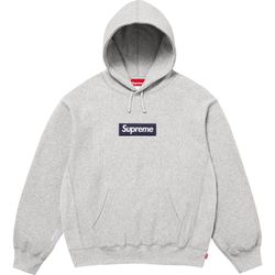 Supreme Box Log Hoodie Grey Small