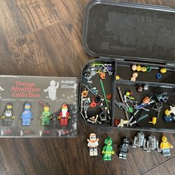 Lego Vintage Mini Figure Collection (contact info removed) plus 6 more minifigures with extra pieces & case, $80 cash or best offer.
