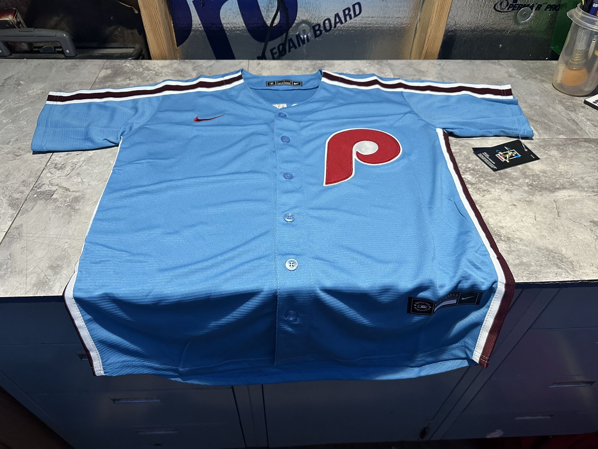 NWT Philadelphia Phillies Powder Blue Trea Turner Jersey Size Medium