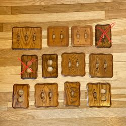 Vintage Oak Wood Light Switch Cover Wall Plate Outlet