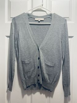 Ann Taylor LOFT Gray Cardigan Size S