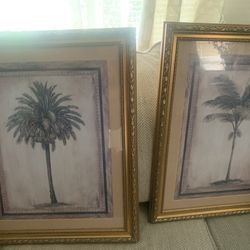 2-elegantes Cuadros 22x16 Gold 