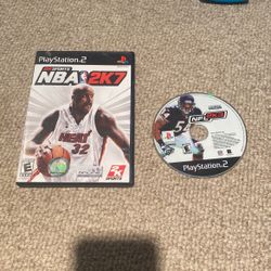 Ps2 NBA 2k7 And NFL 2k3 $5.00 Each 