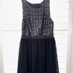 Girl Size Large Black Sequins Dress 