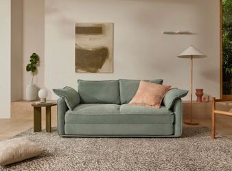 Koala Sofa Bed 64" 2.5 Seater, Gumleaf Green, Great Condition  $850