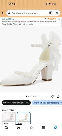 Bridal block heels