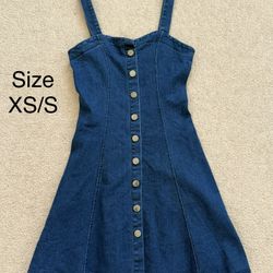 Women Summer Denim Dress Size XS/ S Teenager