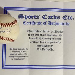 2 Signed Ken Griffey Jr Baseballs