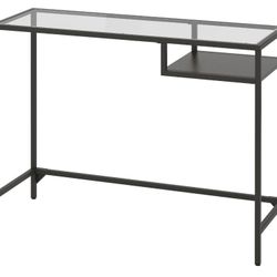 NEW IKEA Metal Slim Desk With Glass Top