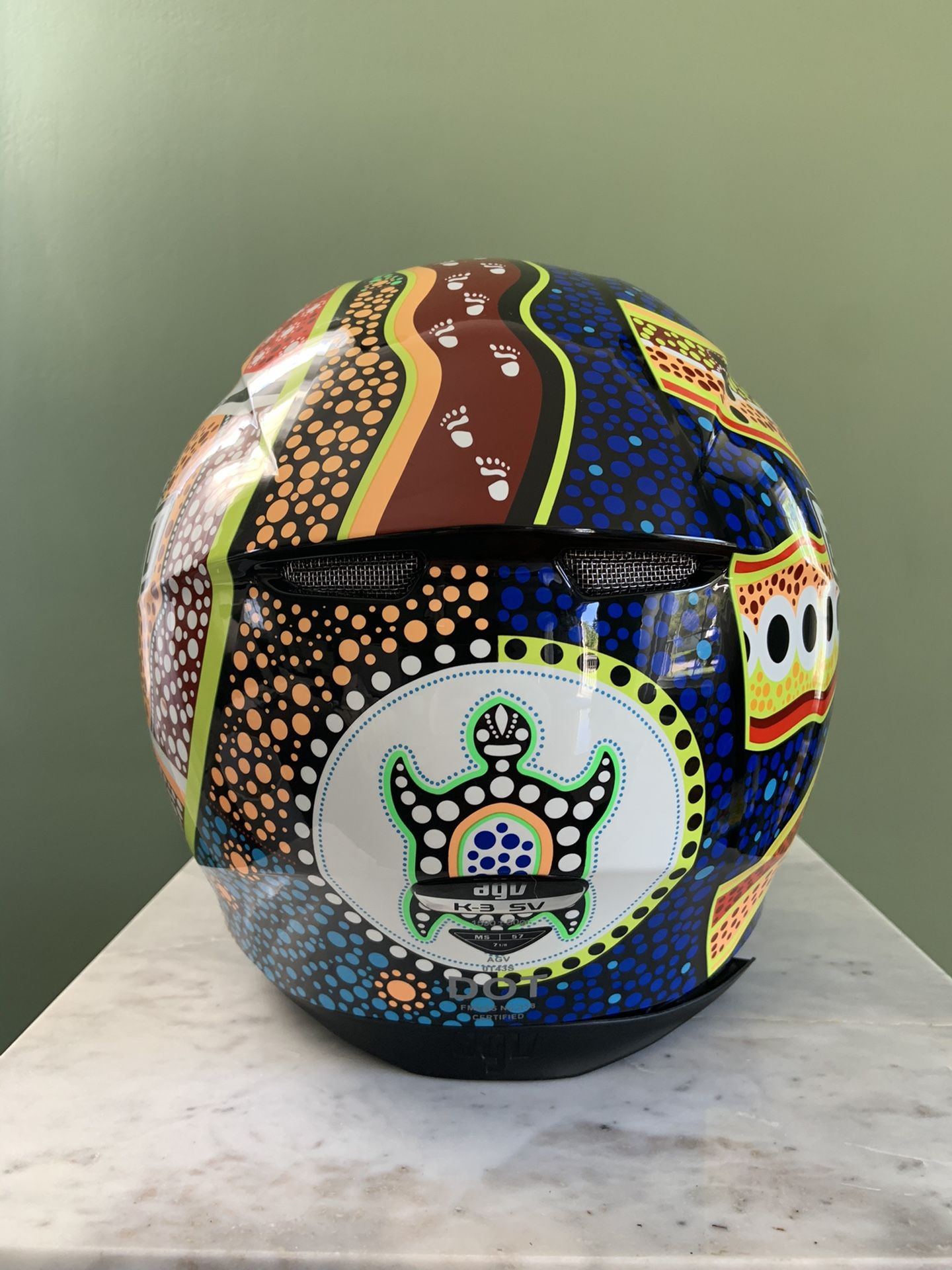 agv k3 helmet - dreamtime with Aero Spoiler and Ultravision visor AGV K3 Dreamtime Medium Motorcycle