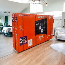 HD265 98” Onn smart 4k Roku led Uhd tv Floor Model Display 