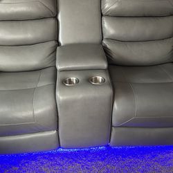 2 Piece Leather Recliner Couches