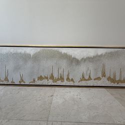 Large Modern Framed Canvas Wall Art – 72” x 20”