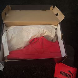 All red Air Force ones Size 12