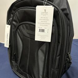 Perry Ellis Back Pack. Laptop Bag - Black - New Unused