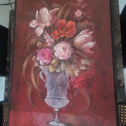 Hermoso Cuadro De Flores Aprox 1m×70 Cm