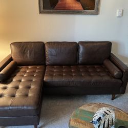 Italian Leather Chase Sofa 