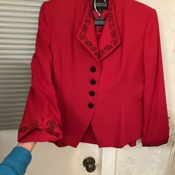 Ladies Red Suit By executive Collection 